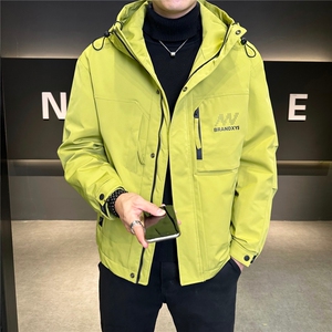 M22 P120 2025秋冬新款二棉加棉夹克连帽冲风衣男士外套棉服图片