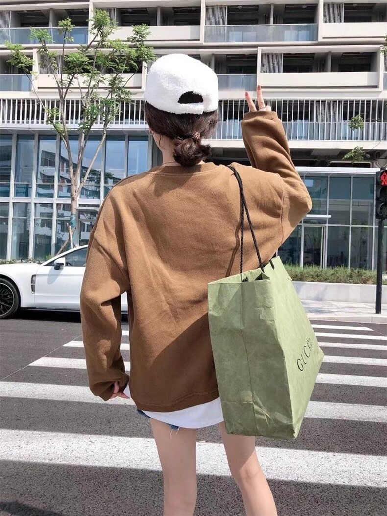 刺绣字母加绒卫衣，女装卫衣/绒衫，一杭