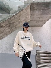 2021冬款加绒卫衣，女装卫衣/绒衫，简蔻