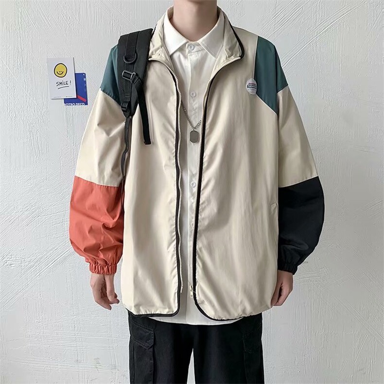 夹克男港风潮流拼色帅气2024春秋季新款ins宽松百搭外套W3171-P52,男装夹克,星座412