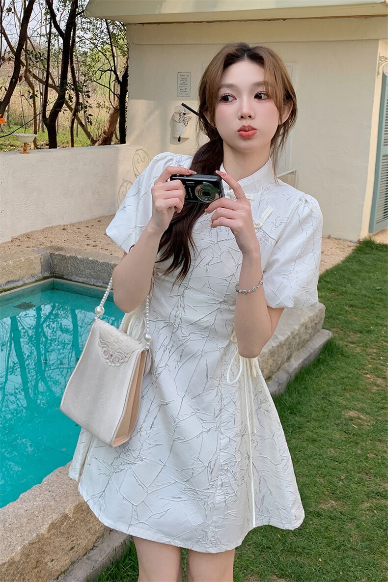 夏季新款优雅气质连衣裙修身显瘦支持退换货,女装连衣裙,灵力轩