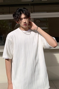 8XL-M 特大码夏季短袖冰丝皱感透气T恤男潮垂感宽松半袖DX305P45图片