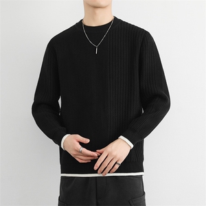 秋冬季潮流宽松慵懒风麻花毛线衣服男打底针织衫MY9827P70