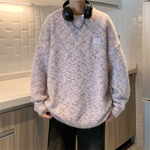 马海毛加厚针织衫男女韩版潮流宽松百搭帅2024秋冬毛衣MZ474-P75图片