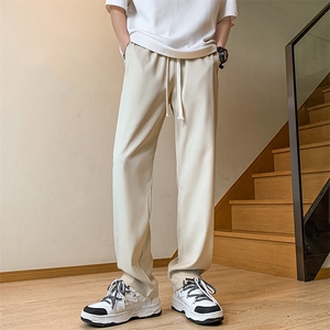 夏季新款冰丝垂感港风休闲裤西裤男免烫宽松凉感K23209-P42控58图片