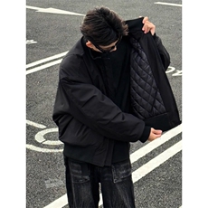 美式飞行夹克棉服男冬季短款廓形立领棉衣高级感痞帅cleanfit外套，男装夹克，星座506A