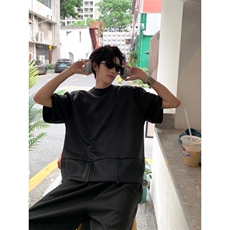 2024春夏季新款男休闲圆领短袖拉链半袖T恤QDT11P35，男装T恤，星座1116-2