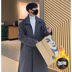 假两件毛呢大衣中长款宽松呢子风衣-FY813特P105常规FY913-特P95，男装风衣，电商B289
