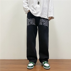k791-p55-控78拉链黄泥牛仔在高阶宽松大码牛仔裤cityboy，男装牛仔裤，星座116