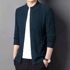 CM12359钱塘2020-2中年男士商务休闲简约纯色冬季厚款羊毛衫P185，男装针织衫/毛衣，钱塘207-2