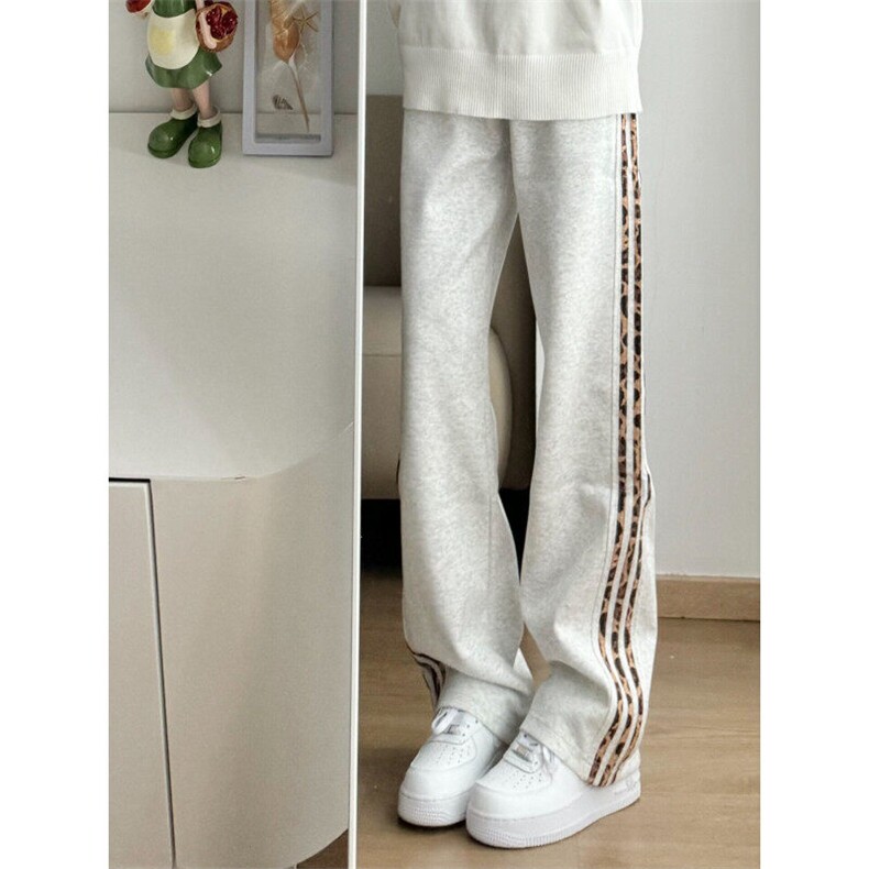 【有货】JRK83CC-特P45加绒豹纹三条杠裤子男加厚条纹卫裤,男装休闲裤,星座1007（原301D）