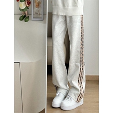 【有货】JRK83CC-特P45加绒豹纹三条杠裤子男加厚条纹卫裤，男装休闲裤，星座1007（原301D）