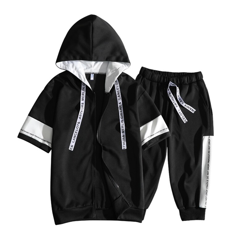 卫衣套装男连帽两件套春夏运动套装新款外套衣服一套DS47T,男装卫衣,电商A102