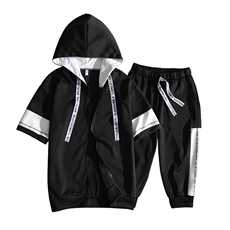 卫衣套装男连帽两件套春夏运动套装新款外套衣服一套DS47T，男装卫衣，电商A102