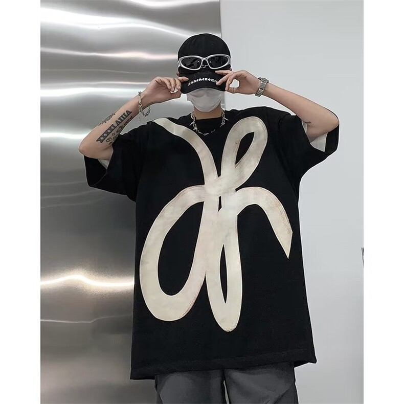 C365-P352024夏季新款高街潮牌短袖T恤男小众设计感半袖体恤现货,男装T恤,星座512-6