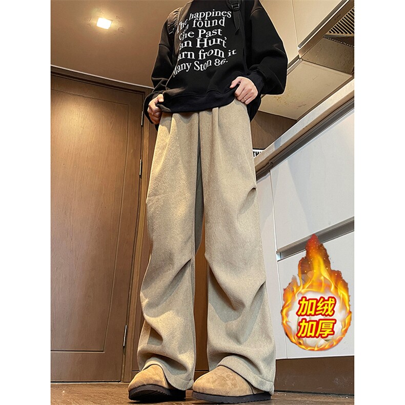 加绒加厚灯芯绒休闲裤半松紧伞兵裤K8410特P55控88有常规款,男装休闲裤,电商A309