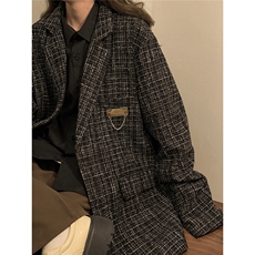 小香风中性风黄底西装女西服男大码西服女外套女XF8746P95控128，男装西服套装，星座227-7