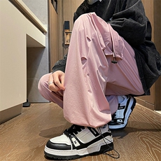 8XL-M特大码冰丝裤男美式工装裤高腰垂感宽松防晒阔腿裤K962P45，男装防晒衣，电商D206-1