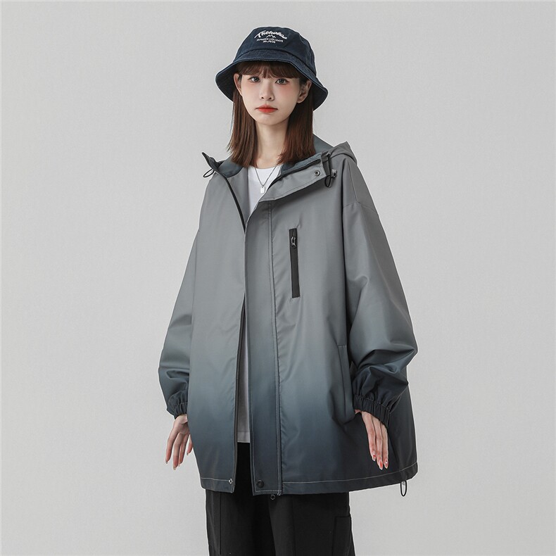 中性风山系防水冲锋衣渐变色夹克女聚酯纤维JK77088P85控128,男装夹克,星座226-1