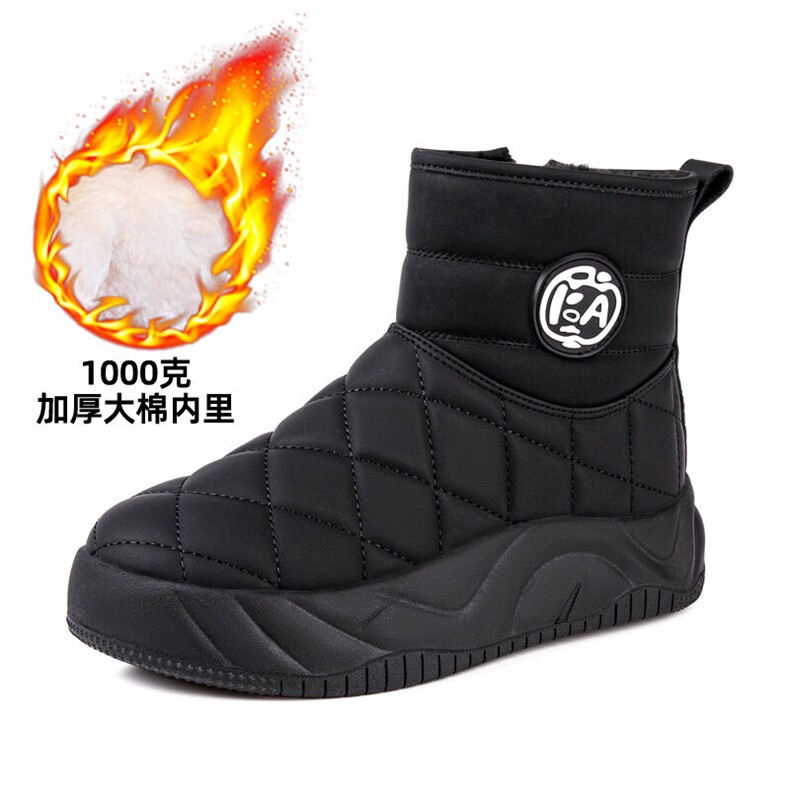 X4632-175雪地靴女新款保暧厚绒大棉女鞋2025冬季短筒面包棉鞋,女鞋长靴,星座1407-3