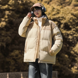 冬季保暖立领棉衣男女同款玉米格品质外套A406 MY8099 P80图片