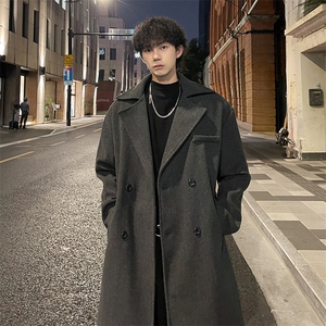 秋冬重磅新年毛呢大衣男潮百搭风衣外套宽松MN9571/P100加棉P110图片