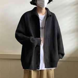 秋冬扣子毛衣开衫男宽松针织衫外套Ks8800-P65控88图片