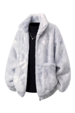 1羊羔毛棉衣潮扎染情侣大码M-5XL毛绒外套男YG7503P128控168，男装棉衣，星座226-2