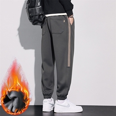 休闲裤男秋冬季加厚潮流韩版宽松长裤束脚卫裤D5039-P50/加绒P60，男装休闲裤，星座509