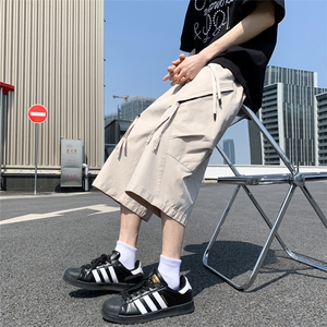 夏季新款潮牌休闲短裤男美式高街运动七分中裤901-特P30控58图片