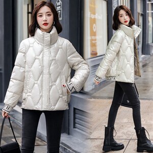 羽绒棉服女冬季2021新款时尚小个子加厚轻薄棉衣棉袄外套现货