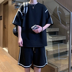 抖音得物品质重磅280克~夏季短袖短裤两件套休闲套装TZ563特P55，男装休闲套装，电商A309