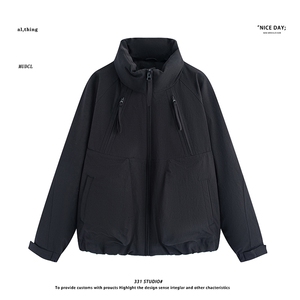 平铺~新标90白鸭绒冬季日系多口袋立领羽绒服外套 E102/P268图片