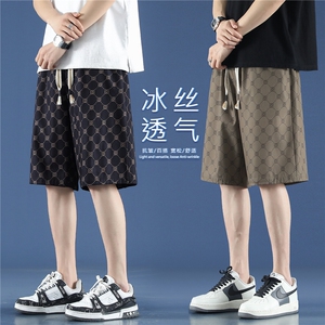 夏季新品满布印花冰氧速干五分休闲裤  DK280特批17图片
