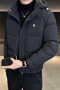 M-4XL B353 3506 P195 黑2025可拆帽羽绒服【标50控活动价288】图片