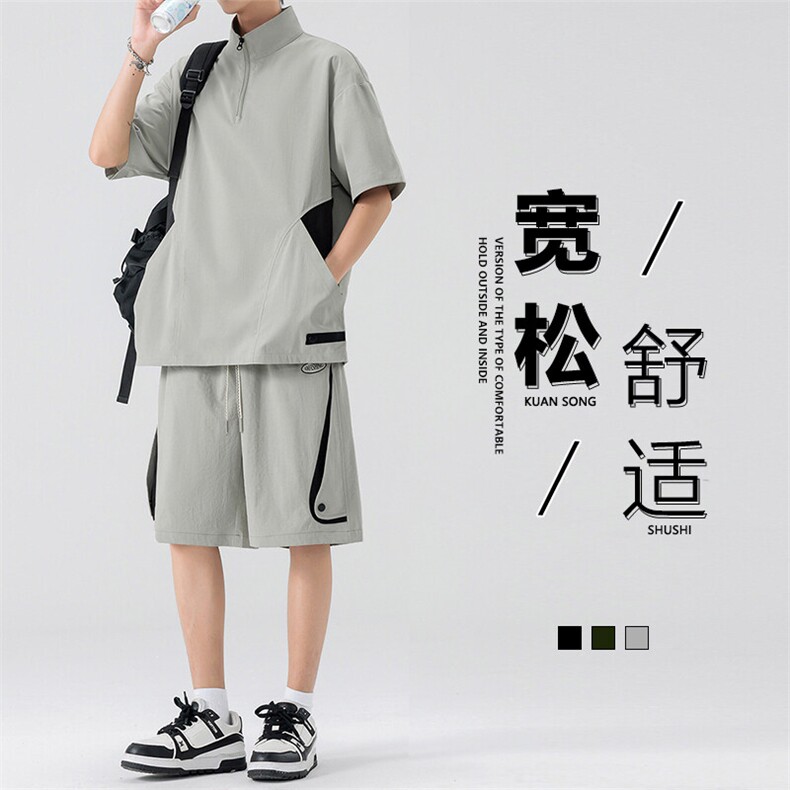 35506-P66 大码 控108 大码夏季男士休闲套装图片