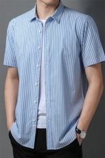 AD62211钱塘2020-3夏季新款男士条纹商务休闲短袖衬衫P60，男装衬衫，钱塘207-3