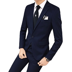 一粒扣纯色男装西服套装两件套商务职业1012-W6503，男装西服套装，星座1012