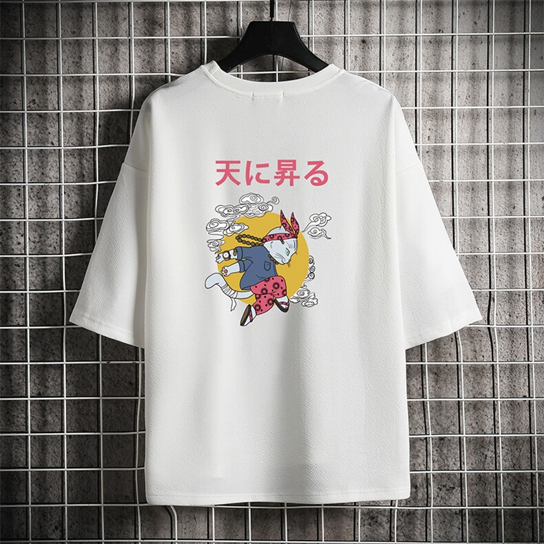 Q11012-P30春夏季七分袖t恤男大码五分袖男短袖中袖,男装T恤,电商A040A