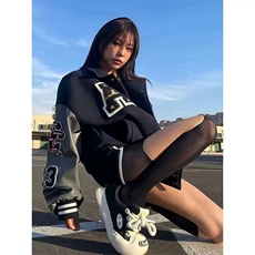 高街个性棒球外套2025新款春秋休闲刺绣学生男女宽松潮上衣夹克，男装夹克，星座1210-1