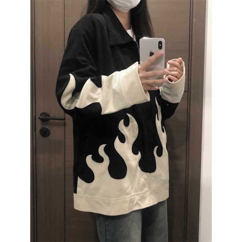 【有货】火焰灯芯绒外套男高级感美式夹克JK7801LL-特P70,男装夹克,星座1007（原301D）