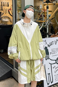 夏季防晒服套装 运动风拼色时尚防晒衣夹克衫男 XZ514-2-1609-P98图片
