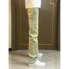 【有货】N8025CC-特P40黄泥色弯刀牛仔裤美式复古cleanfit裤子，男装牛仔裤，星座1007（原301D）