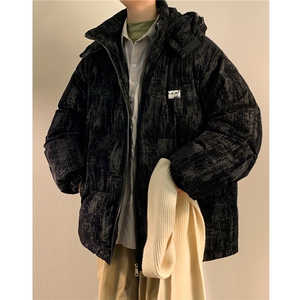 学院风冬装新款连帽加厚棉服外套潮大码学生棉袄外套 D230-P138图片