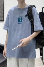 T2282P25港风室内短袖t恤男ins潮牌小众宽松夏季半袖衣服原宿港风，男装T恤，星座510A-1