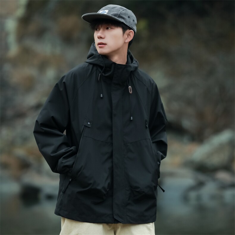 Cityboy情侣 时尚连帽冲锋衣外套夹克 团体班服图片