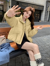 现货新款独特超好看短款羽绒服女款冬季立领面包服小个子羽绒外套，女装羽绒服，网红馆