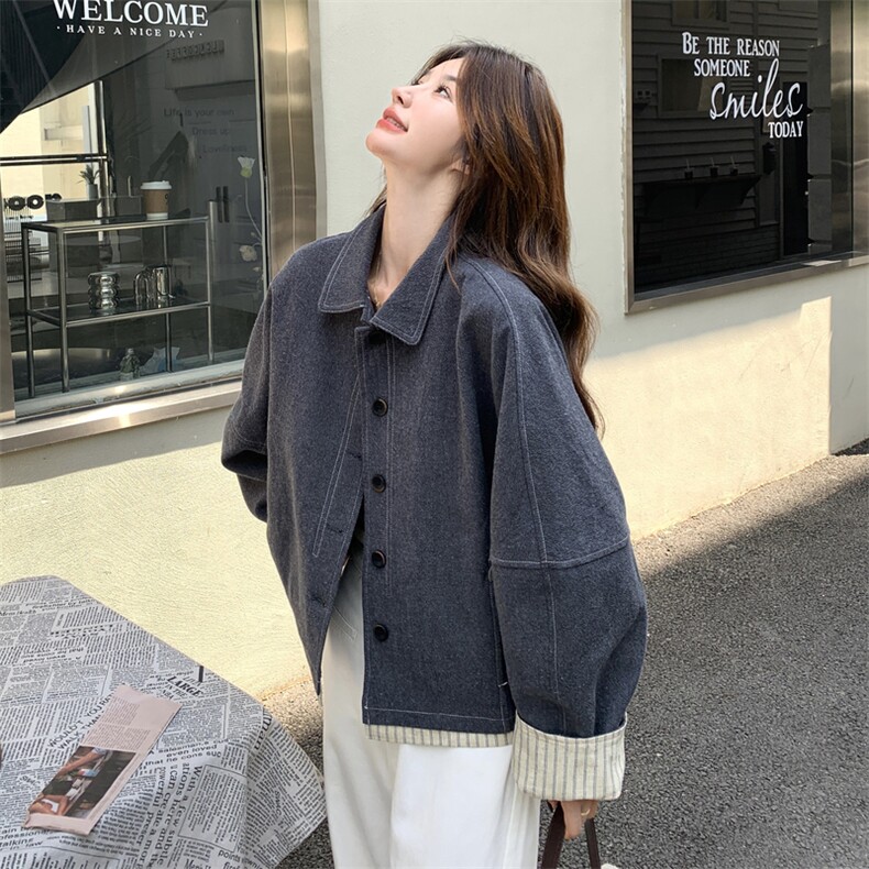 现货拼接短外套8850P175K268,女装短外套,2C201