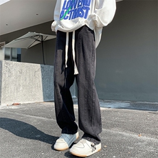 高街牛仔裤男韩版潮流痞子帅百搭2024冬季ins直筒长裤RK1317-P43，男装牛仔裤，星座412-3