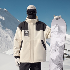 冬款户外连帽滑雪服男女同款防水防风防寒保暖情侣款外套M35-P125，男装棉衣，电商A001-1